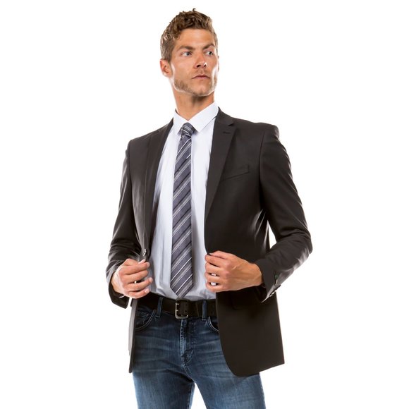 ZeGarie Tailored Fit Suit Separates Coat, DARK GREY (Tailored to Move and Flex) - Picture 1 of 5